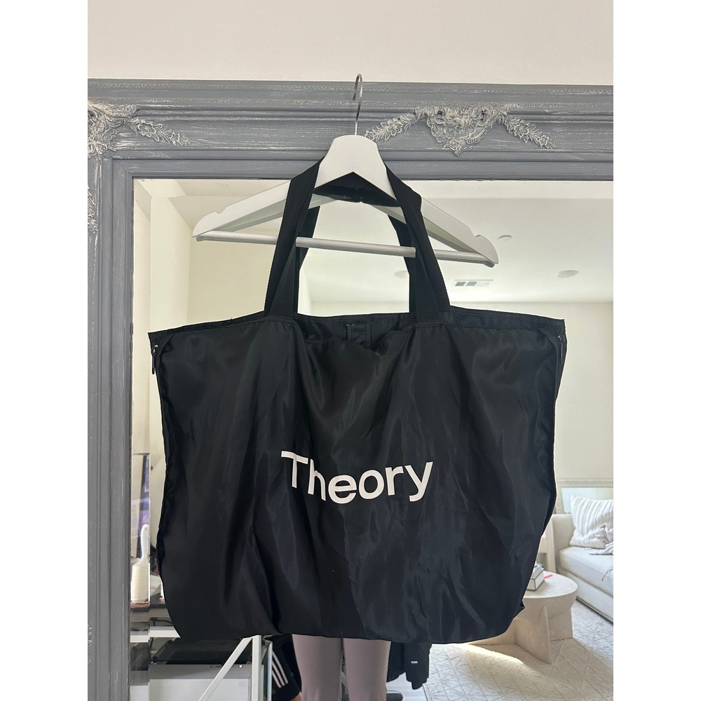 Theory Black Nylon 2-in-1 Convertible Garment Bag Oversized Tote Travel Bag